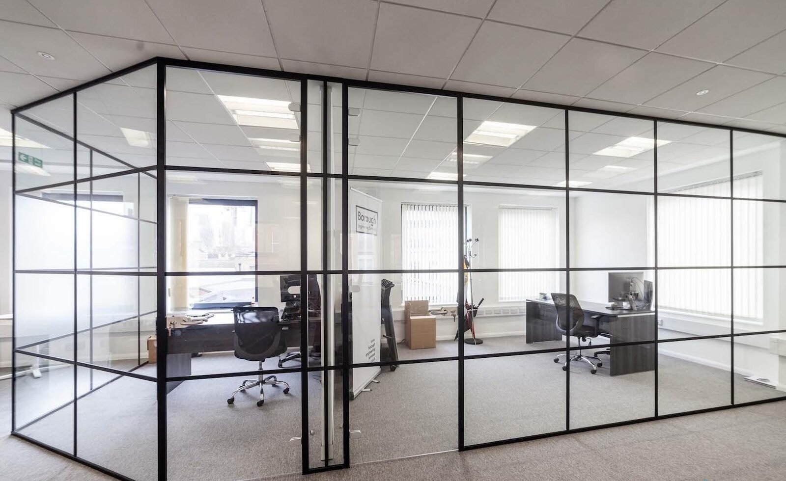 Glass partitions